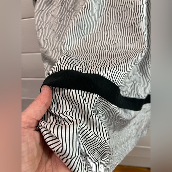 🖤 LEMIRE-GAGNIER CRÉATION – Black & Pearly White Graphic Tunic – Size M - Picture 6 of 11